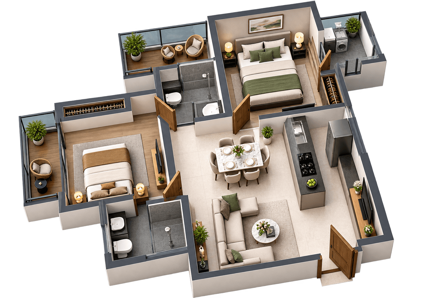 Legacy Highpoint Punawale 2 BHK Floor Plan Image